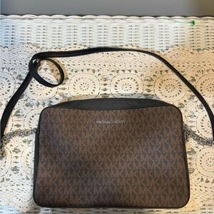 Michael Kors Brown and Black Messenger Bag